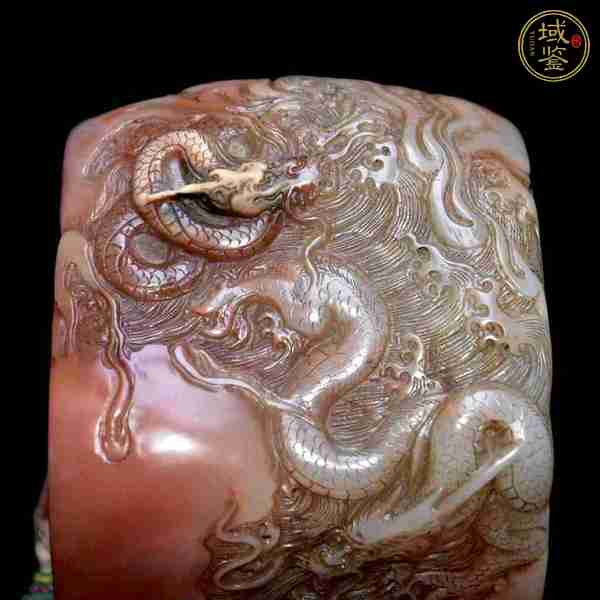 古玩玉器壽山石雕“龍紋印”真品鑒賞圖