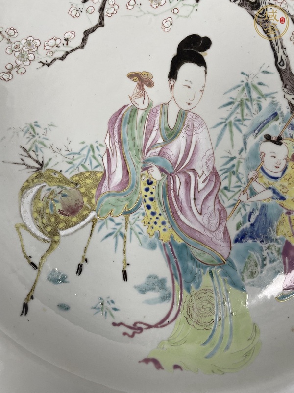 古玩陶瓷粉彩人物故事盤真品鑒賞圖