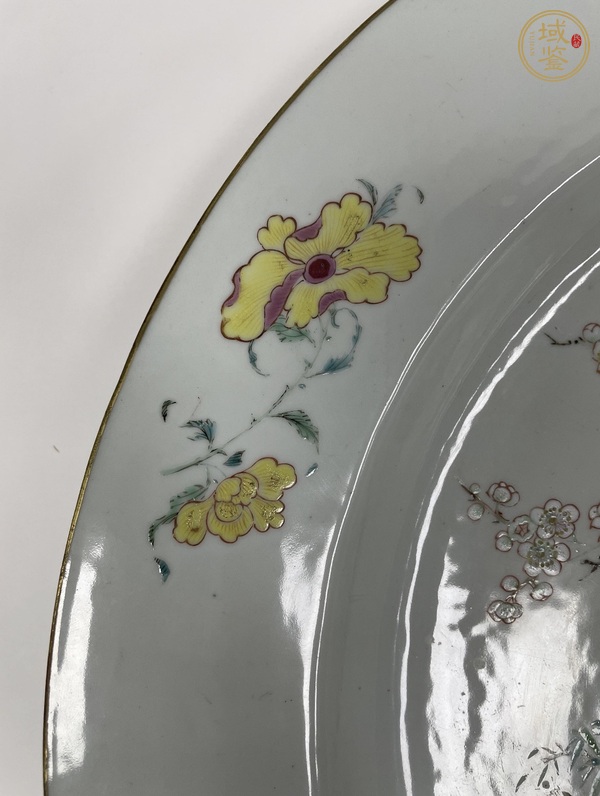 古玩陶瓷粉彩人物故事盤真品鑒賞圖