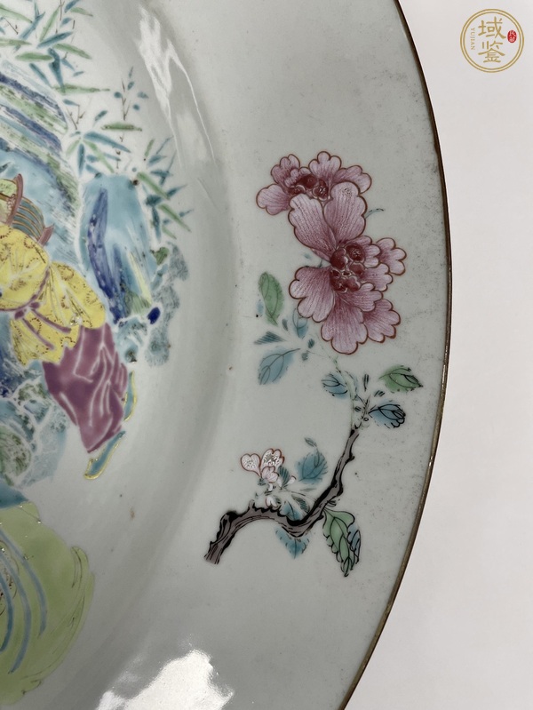 古玩陶瓷粉彩人物故事盤真品鑒賞圖