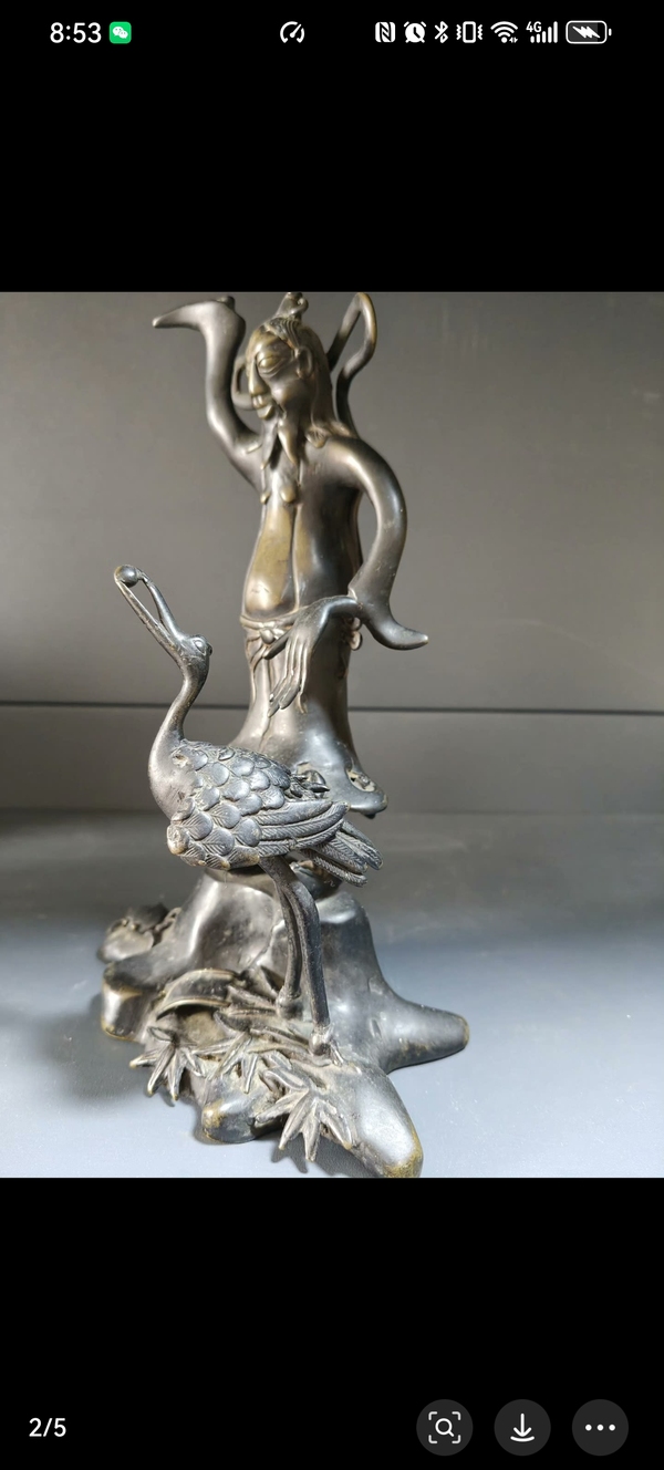 古玩銅器清乾隆造像拍賣，當前價格12800元