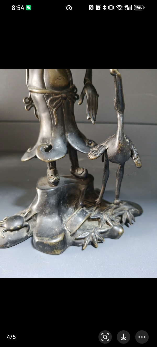 古玩銅器清乾隆造像拍賣，當前價格12800元