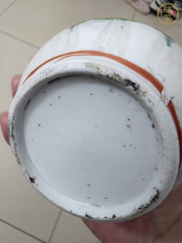 古玩陶瓷粉彩白菜紋蘋果尊真品鑒賞圖