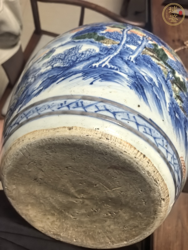 古玩陶瓷青花加彩罐真品鑒賞圖