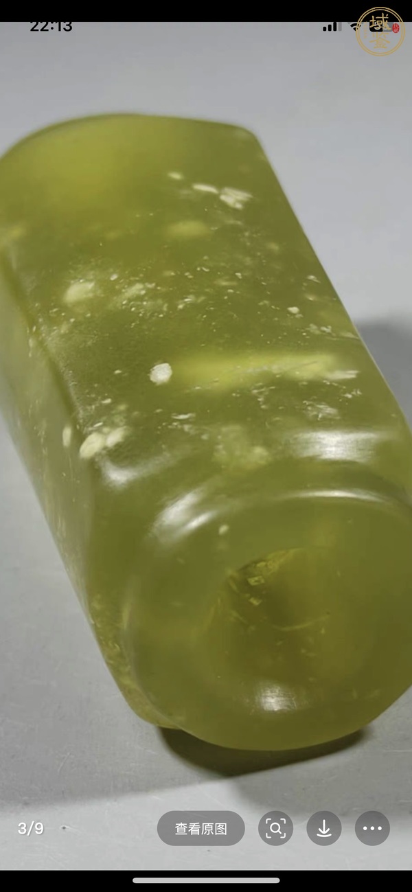古玩玉器岫玉雕“素紋琮”真品鑒賞圖