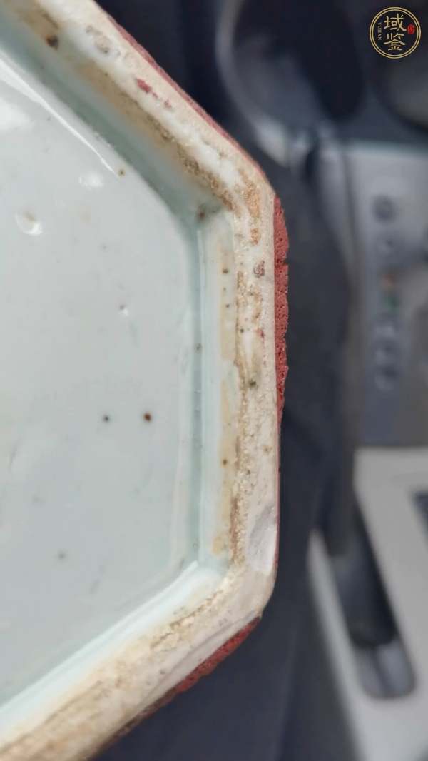 古玩陶瓷鈞紅窯變釉六方帽筒真品鑒賞圖
