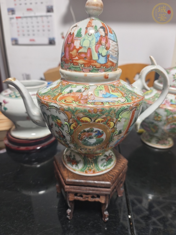 古玩陶瓷咸豐廣彩壺真品鑒賞圖