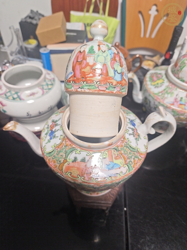古玩陶瓷咸豐廣彩壺真品鑒賞圖