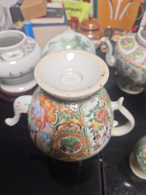 古玩陶瓷咸豐廣彩壺真品鑒賞圖