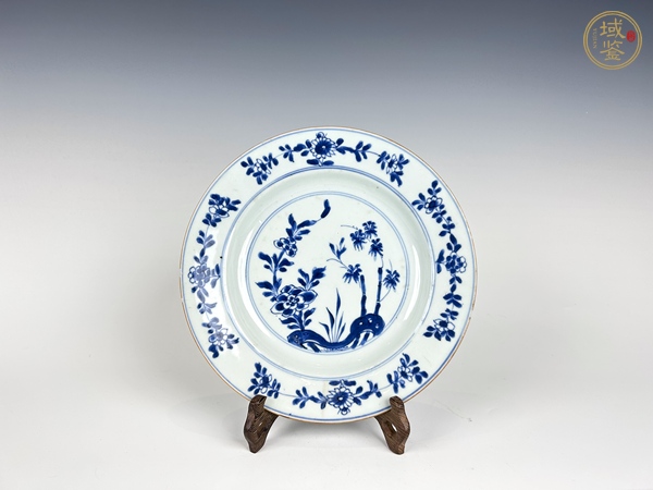 古玩清康熙·洞石花卉盤真品鑒賞圖