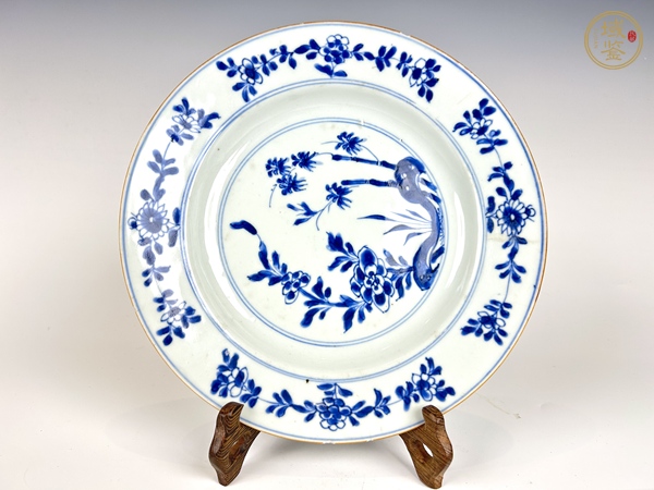 古玩陶瓷清康熙·洞石花卉盤真品鑒賞圖