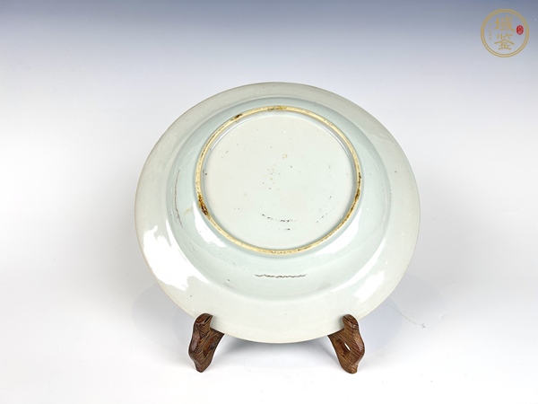 古玩陶瓷清康熙·青花開窗遠(yuǎn)山近水盤真品鑒賞圖