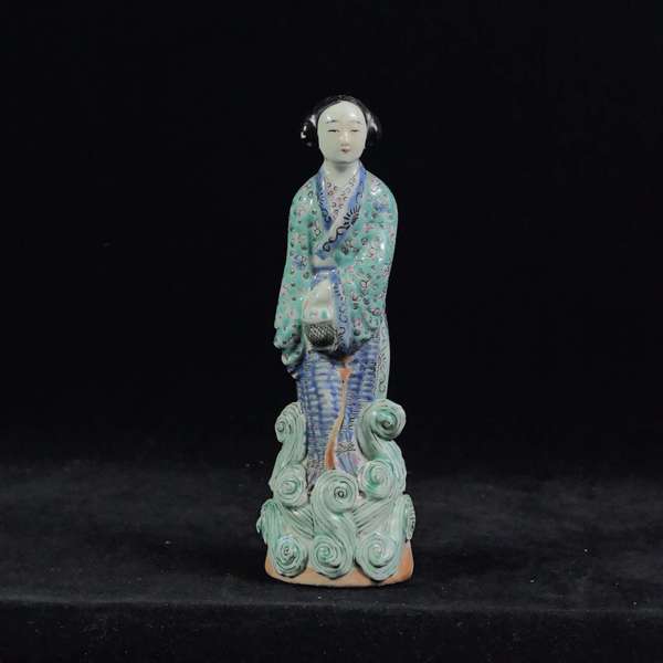 古玩陶瓷粉彩人物造像拍賣，當(dāng)前價(jià)格1600元