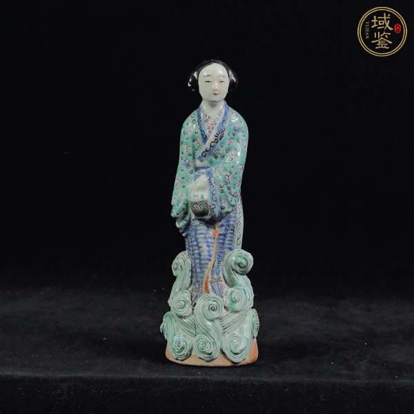 古玩陶瓷粉彩人物造像真品鑒賞圖