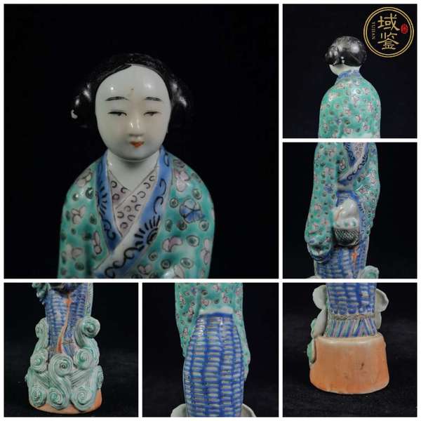 古玩陶瓷粉彩人物造像真品鑒賞圖