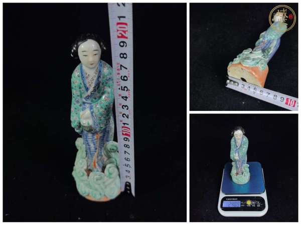 古玩陶瓷粉彩人物造像真品鑒賞圖