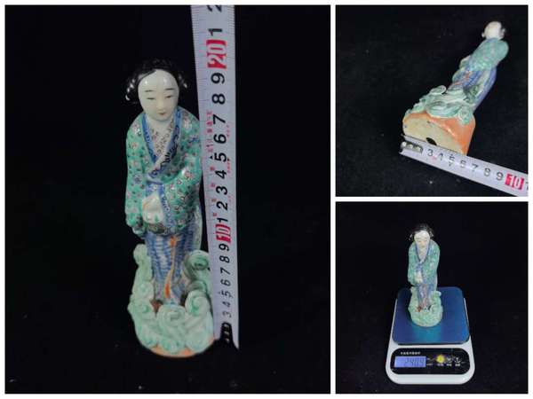 古玩陶瓷粉彩人物造像拍賣，當(dāng)前價(jià)格1600元