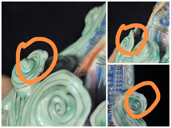 古玩陶瓷粉彩人物造像真品鑒賞圖