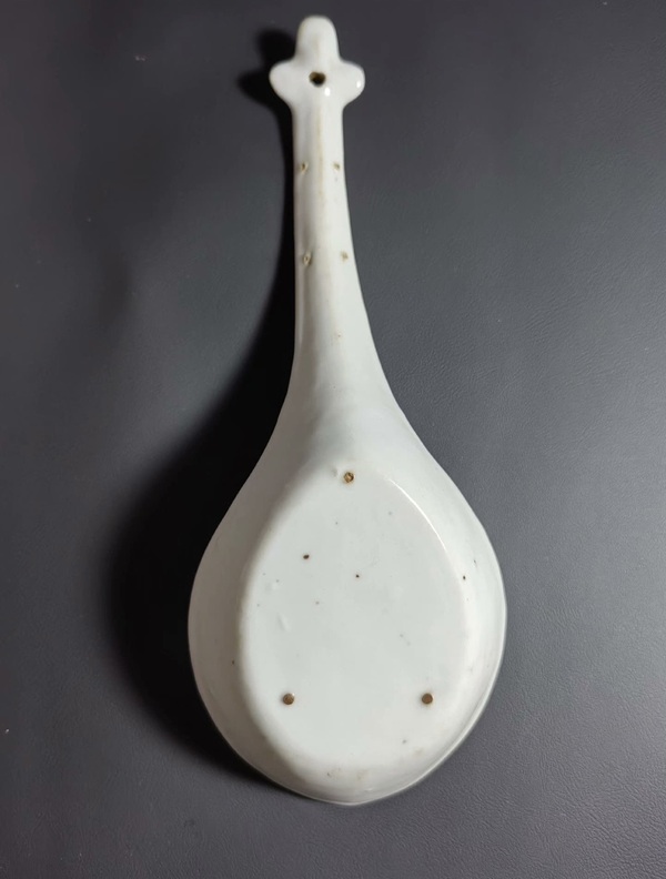 古玩陶瓷青花金魚滕王閣大號勺子調(diào)羹一對拍賣，當(dāng)前價格1488元