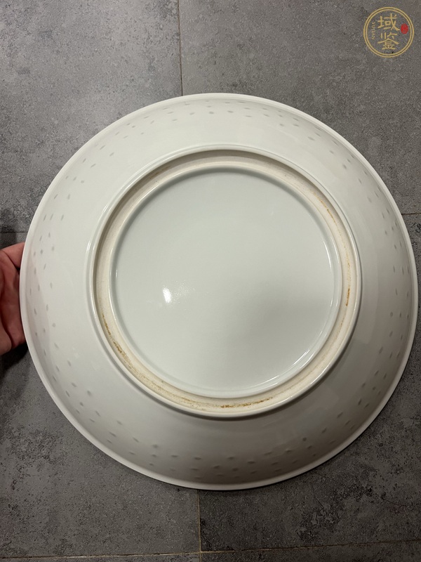 古玩陶瓷青花龍紋玲瓏瓷盤真品鑒賞圖