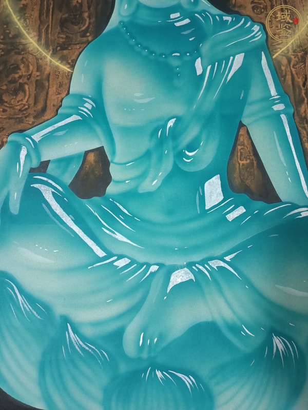 古玩字畫張大千款觀世音菩薩真品鑒賞圖