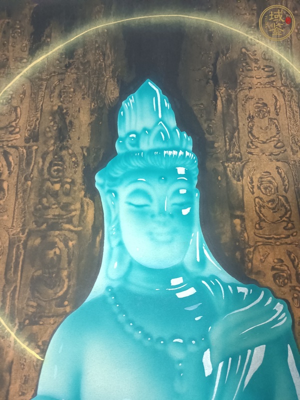 古玩字畫張大千款觀世音菩薩真品鑒賞圖