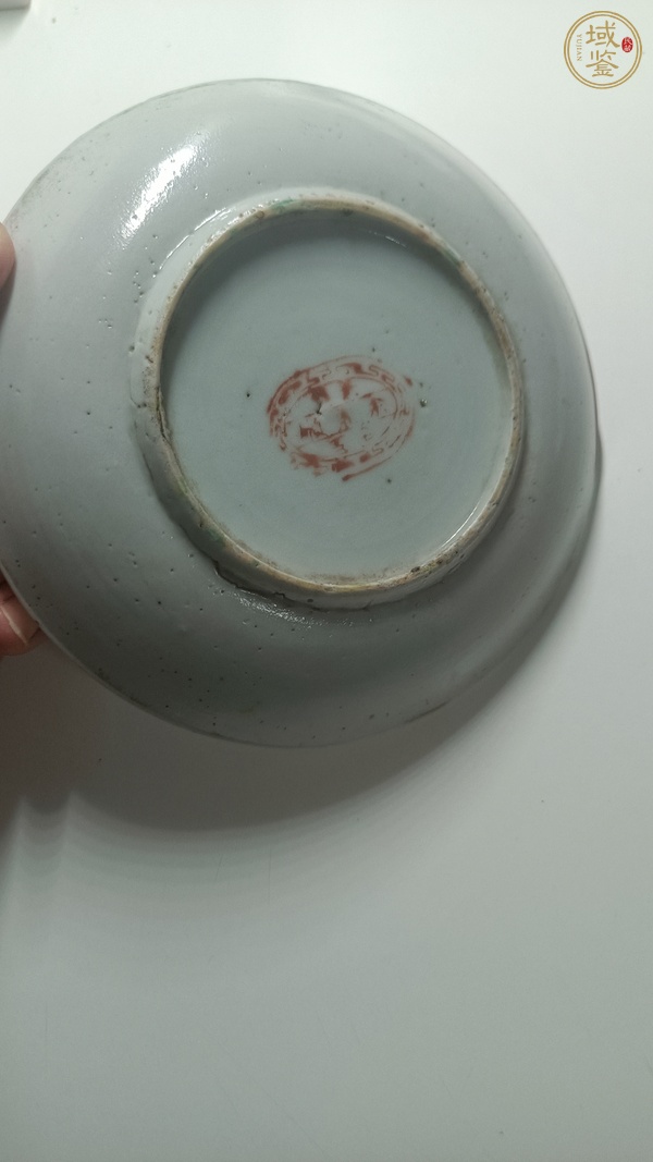 古玩晚清四季花卉紋盤真品鑒賞圖
