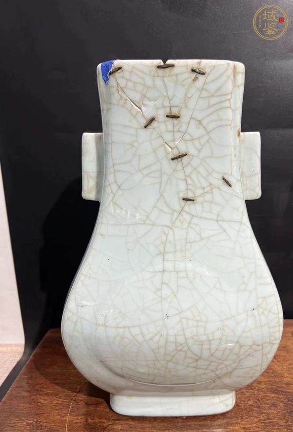 古玩陶瓷哥釉貫耳尊真品鑒賞圖