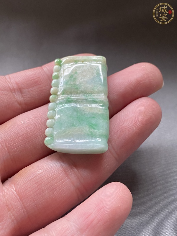 古玩翡翠雕“節節高升”掛件真品鑒賞圖