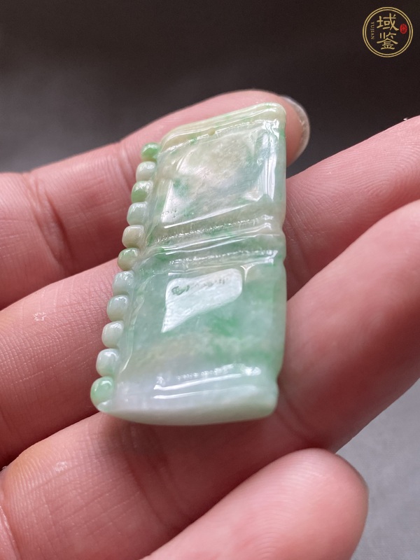 古玩玉器翡翠雕“節(jié)節(jié)高升”掛件真品鑒賞圖