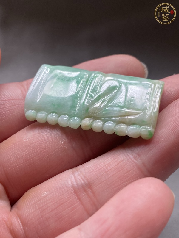 古玩玉器翡翠雕“節(jié)節(jié)高升”掛件真品鑒賞圖