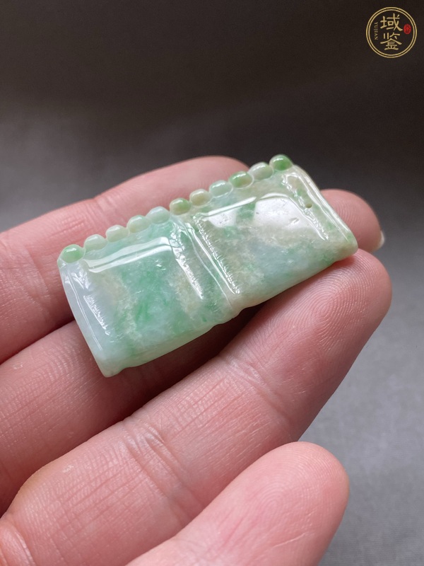 古玩玉器翡翠雕“節(jié)節(jié)高升”掛件真品鑒賞圖