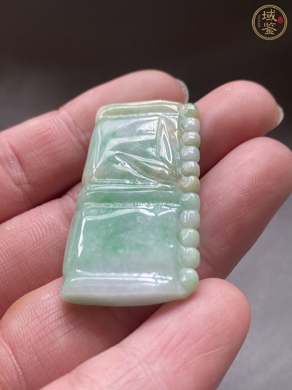 古玩玉器翡翠雕“節(jié)節(jié)高升”掛件真品鑒賞圖