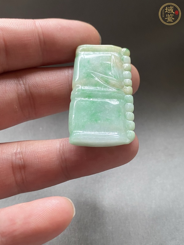 古玩玉器翡翠雕“節(jié)節(jié)高升”掛件真品鑒賞圖