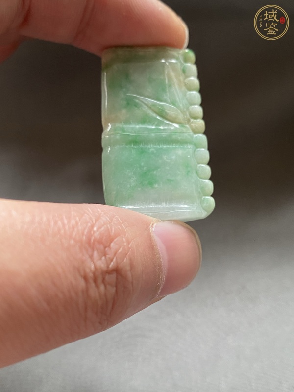 古玩玉器翡翠雕“節(jié)節(jié)高升”掛件真品鑒賞圖