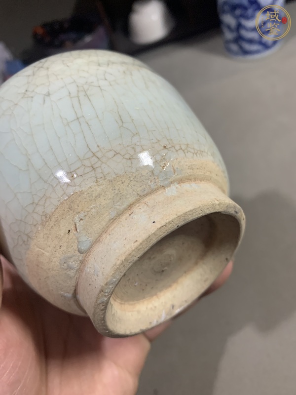 古玩陶瓷哥釉罐真品鑒賞圖
