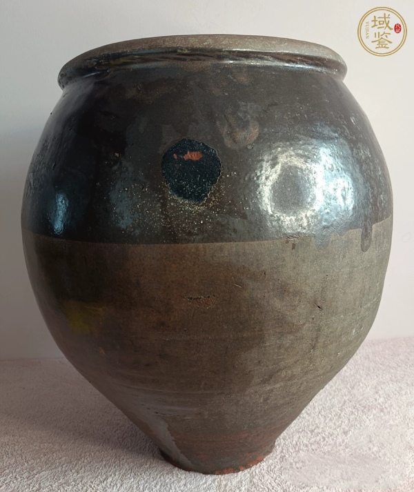 古玩陶瓷黑釉大罐真品鑒賞圖