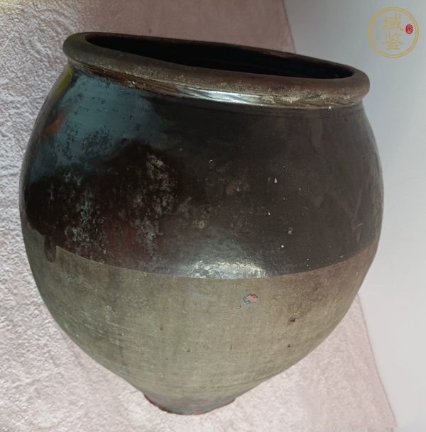 古玩陶瓷黑釉大罐真品鑒賞圖