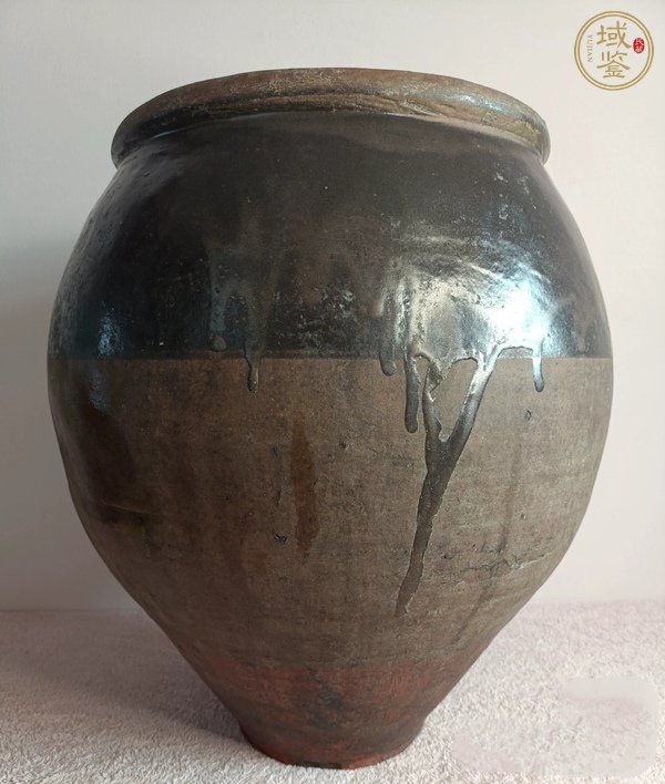 古玩陶瓷黑釉大罐真品鑒賞圖