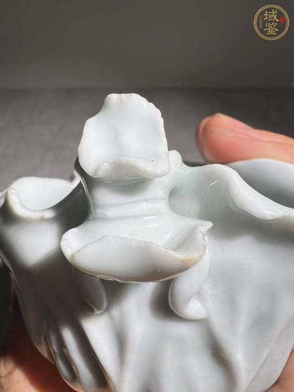 古玩陶瓷白釉荷葉杯真品鑒賞圖