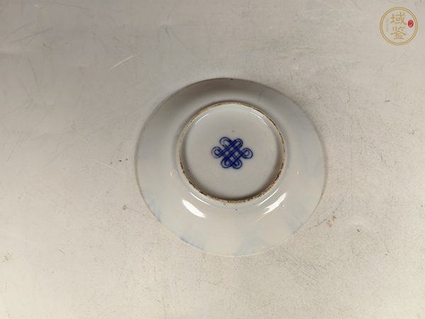 古玩陶瓷晚清壽字紋青花碟真品鑒賞圖