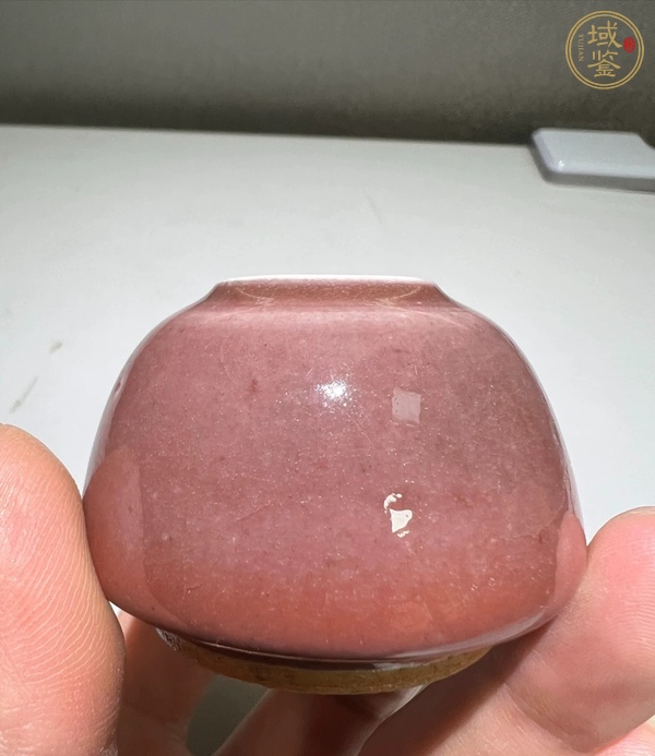 古玩陶瓷紅釉水盂真品鑒賞圖