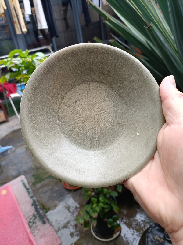 古玩陶瓷館藏級(jí)北宋龍泉青瓷刻花洗拍賣(mài)，當(dāng)前價(jià)格299元