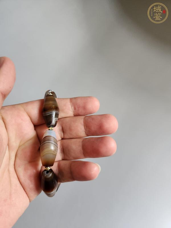 古玩玉器纏絲瑪瑙珠真品鑒賞圖