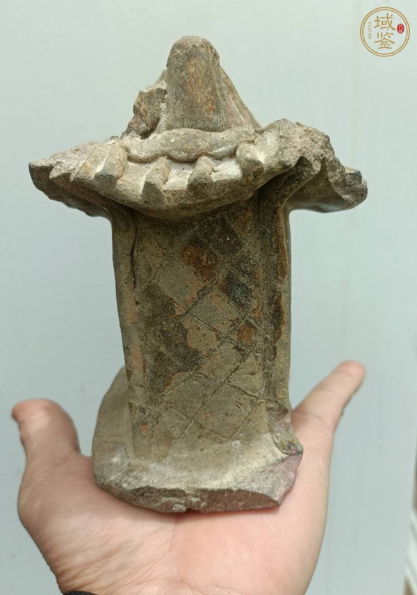 古玩陶瓷宣州窯褐釉瓷塑真品鑒賞圖