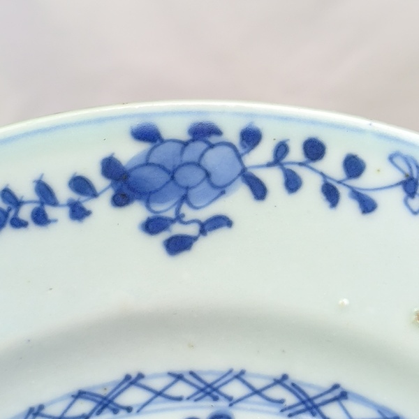 古玩陶瓷清康熙青花山水人物紋盤拍賣,當前價格1000元