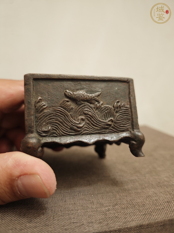 古玩銅器銅爐 宣德爐 明晚期四方琴爐真品鑒賞圖