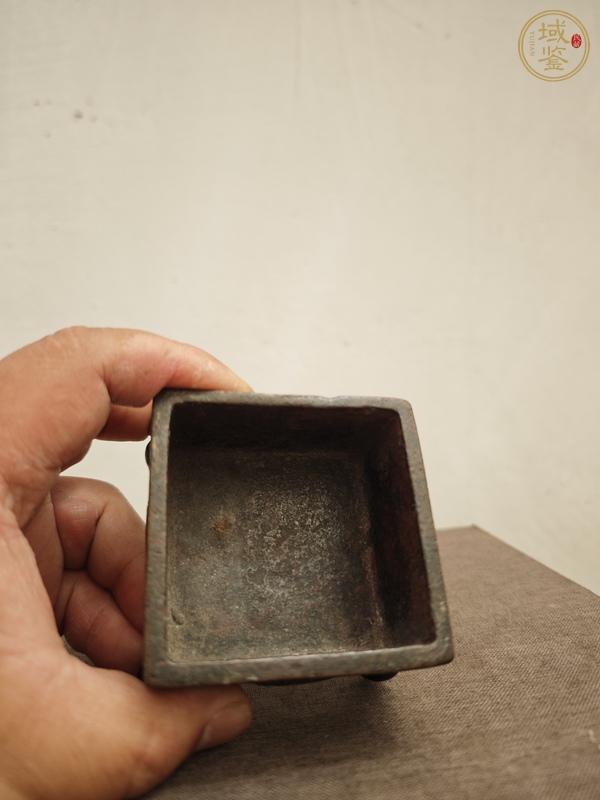 古玩銅器銅爐 宣德爐 明晚期四方琴爐真品鑒賞圖