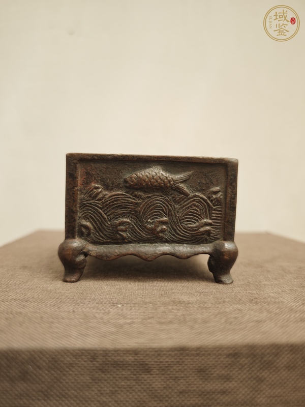 古玩銅器銅爐 宣德爐 明晚期四方琴爐真品鑒賞圖