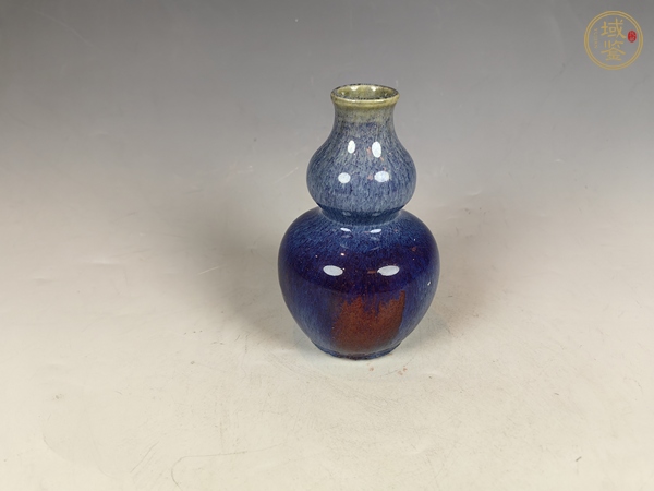 古玩陶瓷清雍乾窯變釉葫蘆瓶真品鑒賞圖